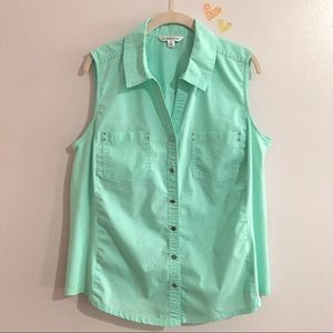 Croft & Barrow Sleeveless Button Down | Size XL
